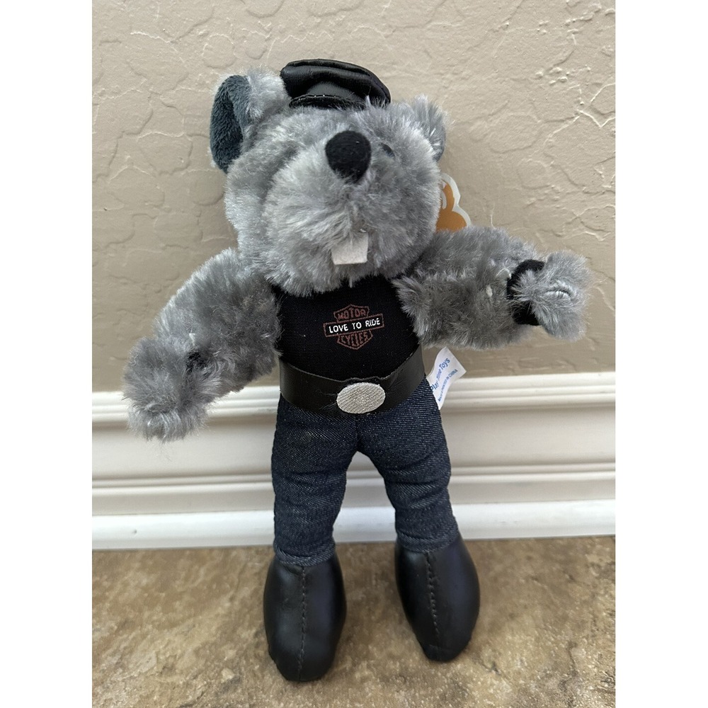 Vintage Harley Davidson Licensed Plush Mouse Biker 10in.